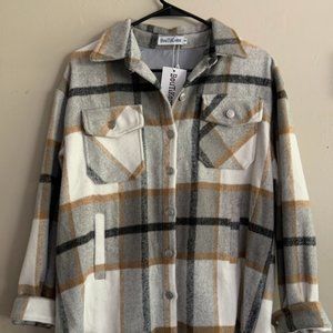 Gray and Tan Shacket